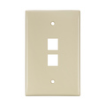 Leviton WALLPLATES WP 2PORT SG MID IV 41091-2IN